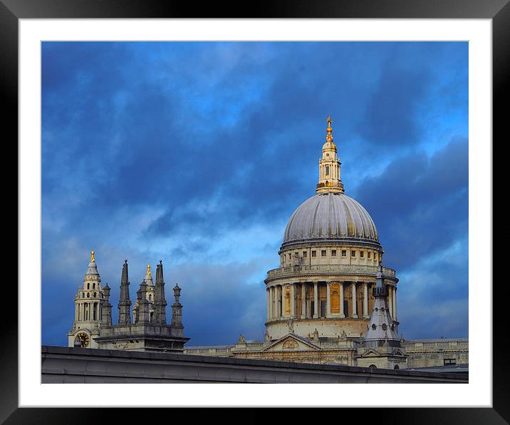 St Pauls Framed Mounted Print by Victor Burnside