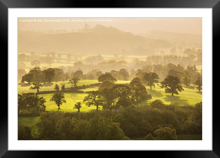  Autumn light on Welsh Countryside Framed Mounted Print by Izzy Standbridge