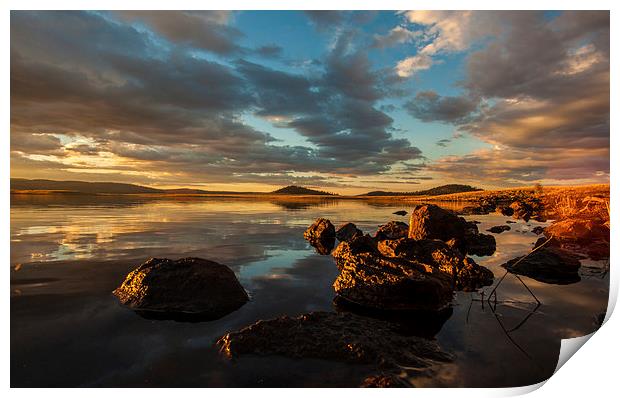  Sunset Big Lake AZ Print by Chris Pickett