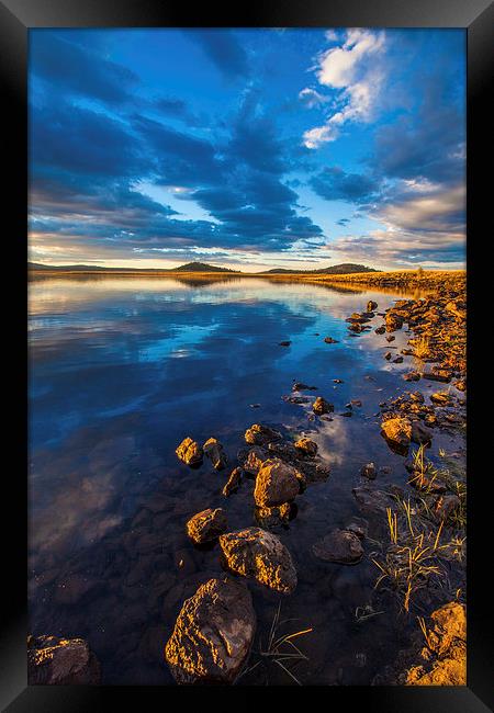  Big Lake Evening Light  Framed Print by Chris Pickett