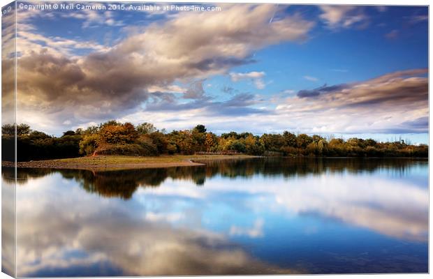   The Mere in Autumn  Canvas Print by Neil Cameron