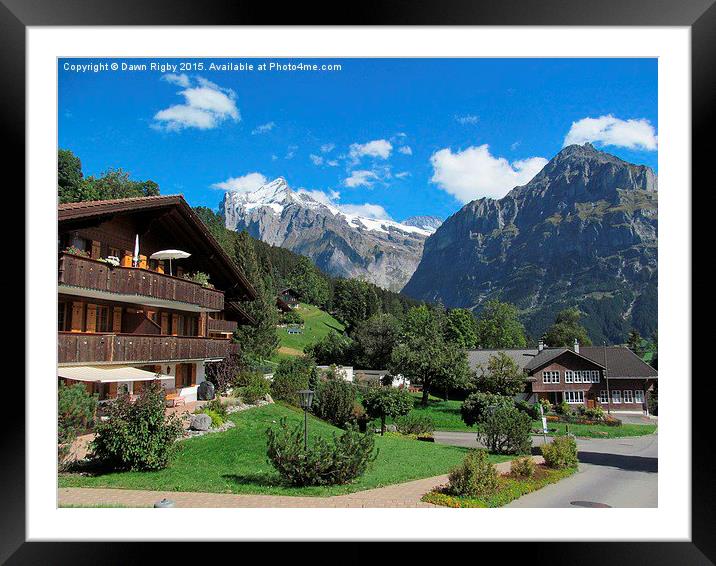  Switzerland, the Alps. Framed Mounted Print by Dawn Rigby