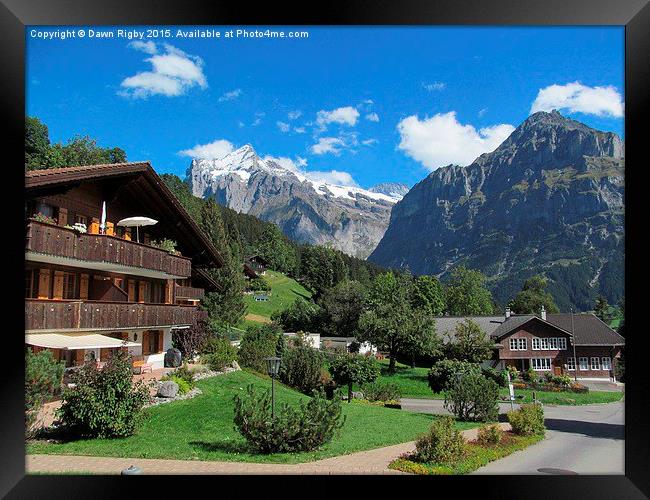  Switzerland, the Alps. Framed Print by Dawn Rigby
