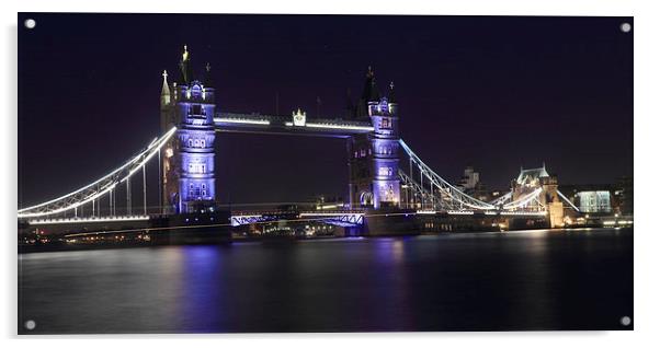  Tower Bridge at Night Acrylic by Ceri Jones