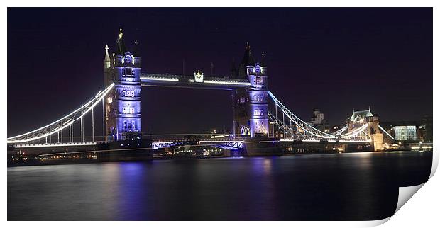 Tower Bridge at Night Print by Ceri Jones