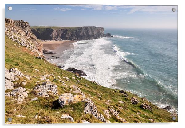  A sunny day on the coast of Pembrokeshire, Wales Acrylic by Andrew Kearton
