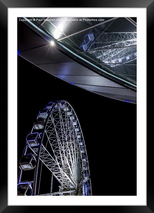 Liverpool Wheel and Arena Framed Mounted Print by Paul Madden