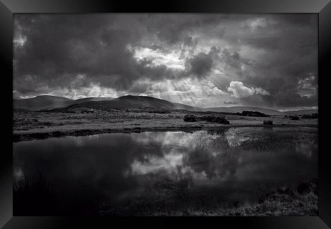  Storm clouds over Brecon Beacons Framed Print by Ceri Jones