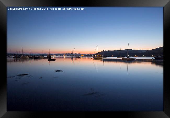  Sunrise at Saltash Cornwall Framed Print by Kevin Clelland