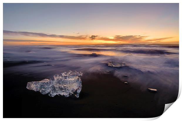  Ice at dawn Print by David Howes