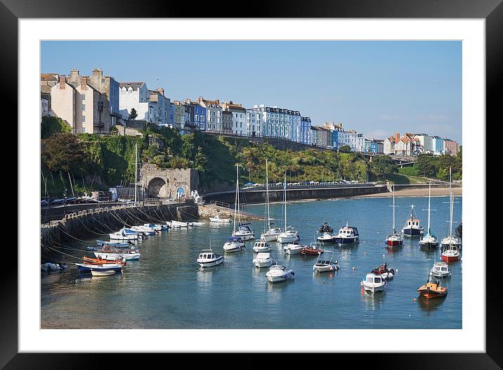 Boats in Tenby Harbour. Wales, UK. Framed Mounted Print by Liam Grant