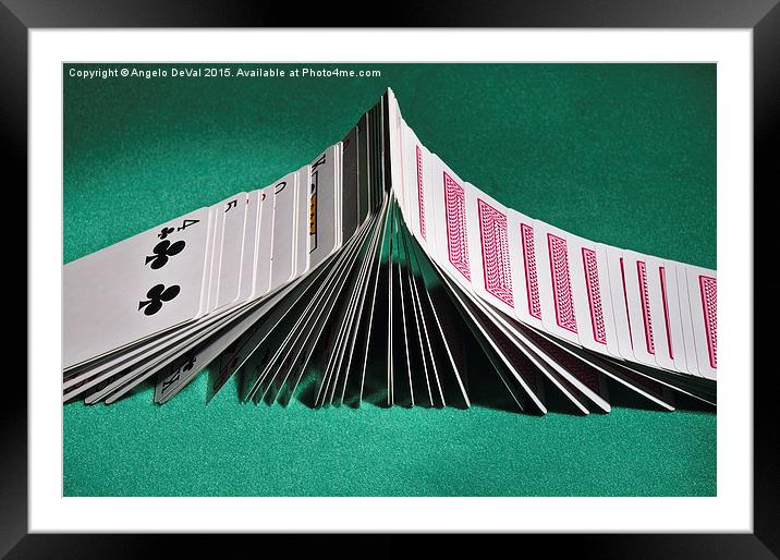 Playing cards domino  Framed Mounted Print by Angelo DeVal