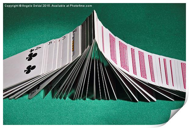 Playing cards domino  Print by Angelo DeVal