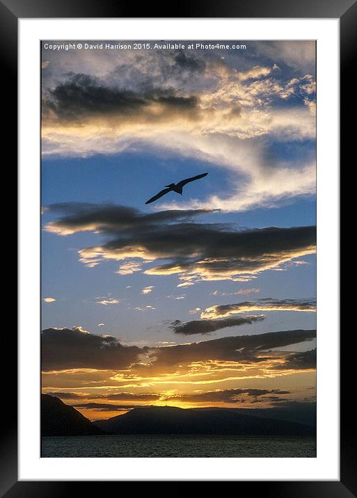  "Sporades Sunset" Framed Mounted Print by David Harrison