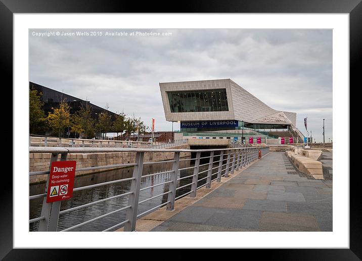Railings towards the Liverpool museum Framed Mounted Print by Jason Wells