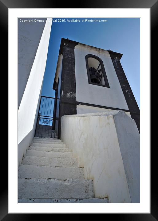 Stairs to Bell Tower in Algarve Portugal  Framed Mounted Print by Angelo DeVal