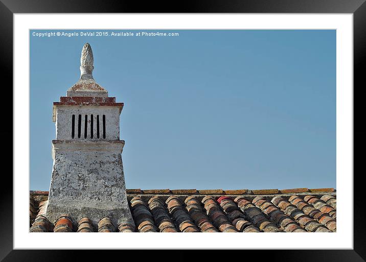 Traditional Algarve Chimney Framed Mounted Print by Angelo DeVal