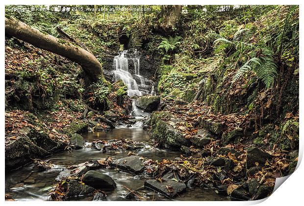  Waterfall at The Fairy Glen Print by Kevin Clelland