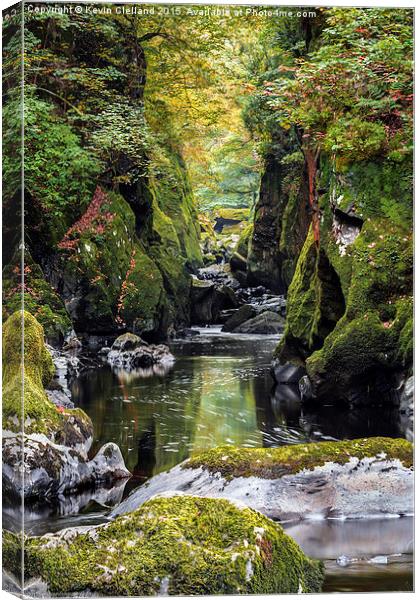  Gorge at the Fairy Glen Canvas Print by Kevin Clelland