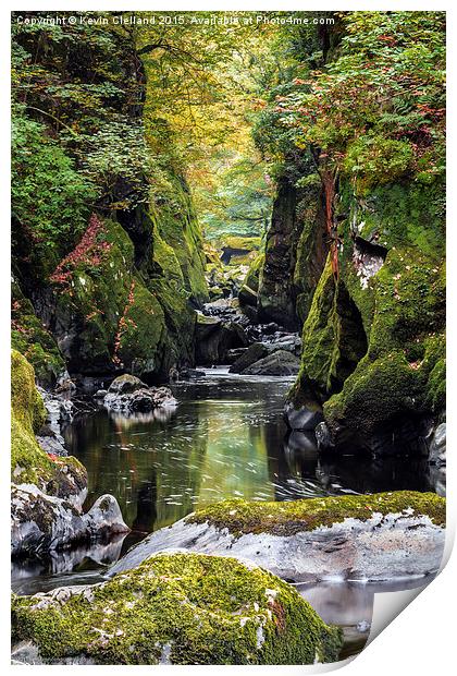  Gorge at the Fairy Glen Print by Kevin Clelland