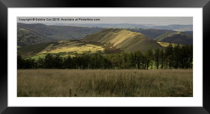 The view from the summit of Machen mountain Framed Mounted Print by Debbie Cox