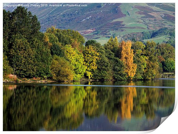Grasmere reflections Print by Susan Tinsley