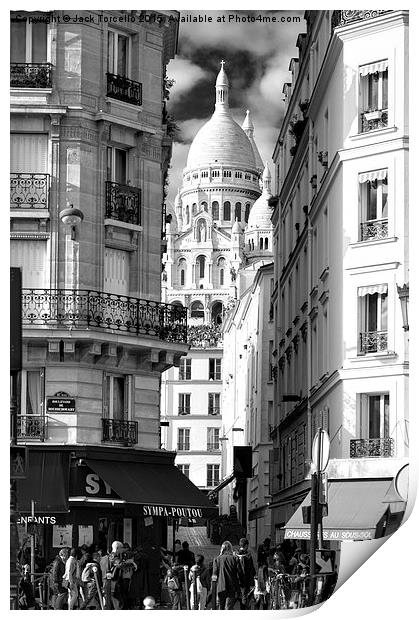  Sacre Coeur from Anvers, Paris Print by Jack Torcello