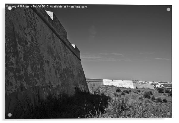 Walls of Saint Sebastian Fort in Castro Marim Acrylic by Angelo DeVal