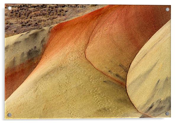 Desert Textures Acrylic by Mike Dawson