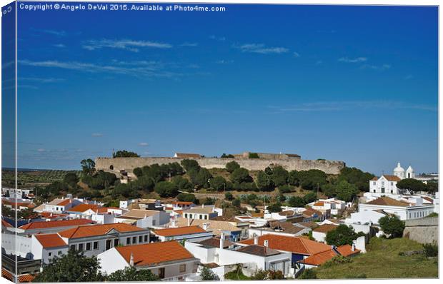 Castro Marim village and medieval castle  Canvas Print by Angelo DeVal