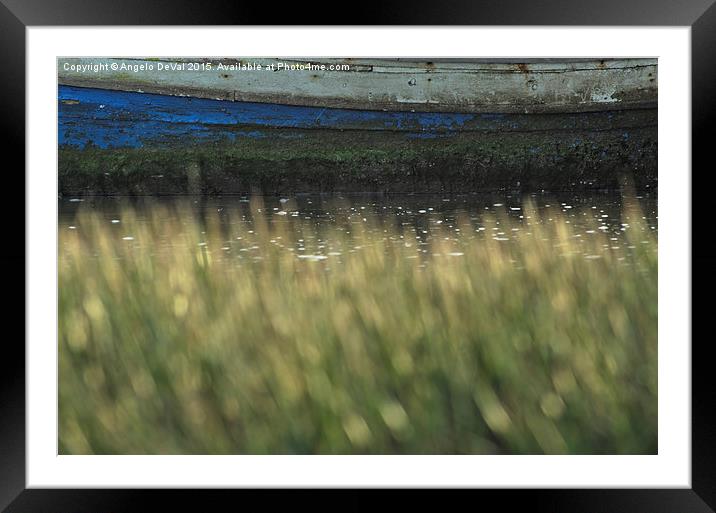 Old fishing boat on the water  Framed Mounted Print by Angelo DeVal