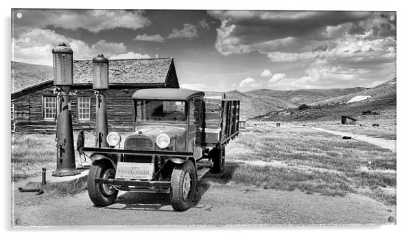 Old Pick-up Truck at Bodie Ghost Town Acrylic by paul lewis