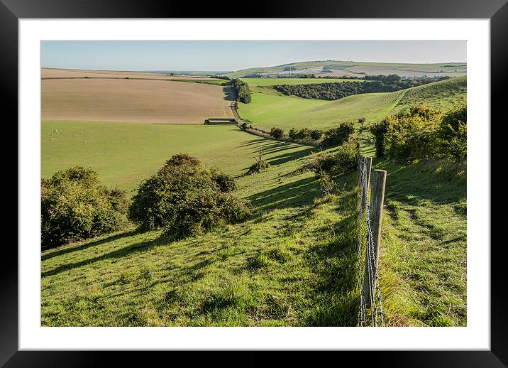 Towards the Chalk Pit Framed Mounted Print by Malcolm McHugh