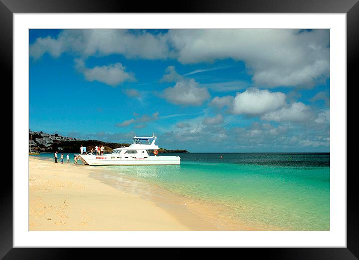  Grand Anse Beach, Grenada. Framed Mounted Print by Terry Hunt