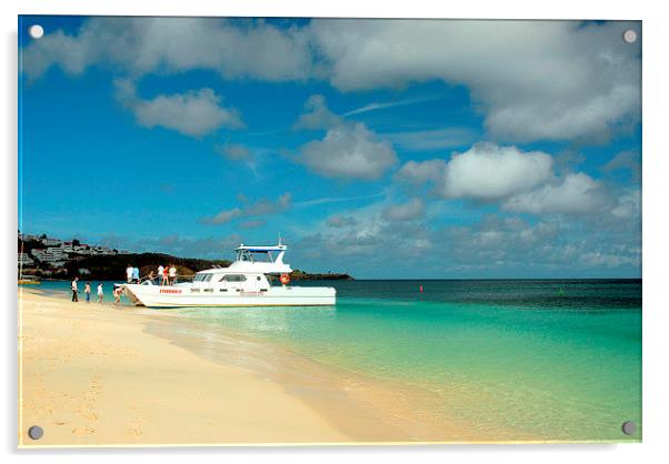  Grand Anse Beach, Grenada. Acrylic by Terry Hunt