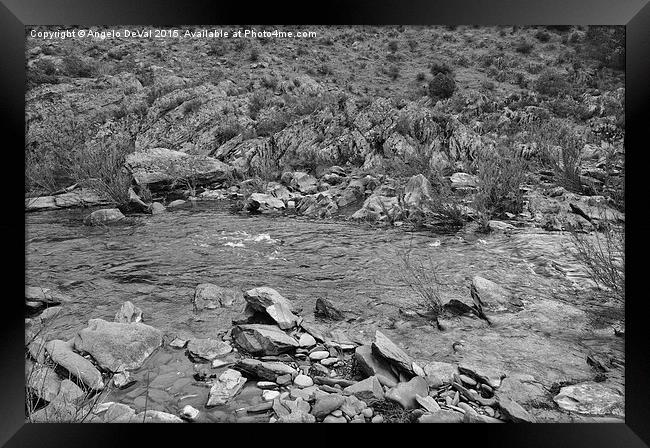 River Flow and Rocks in Alentejo Framed Print by Angelo DeVal