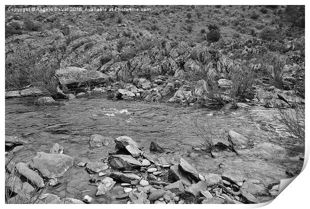 River Flow and Rocks in Alentejo Print by Angelo DeVal