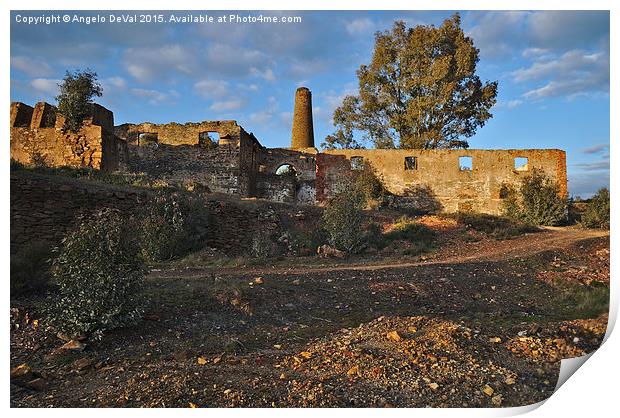 Abandoned industrial complex in Alentejo  Print by Angelo DeVal