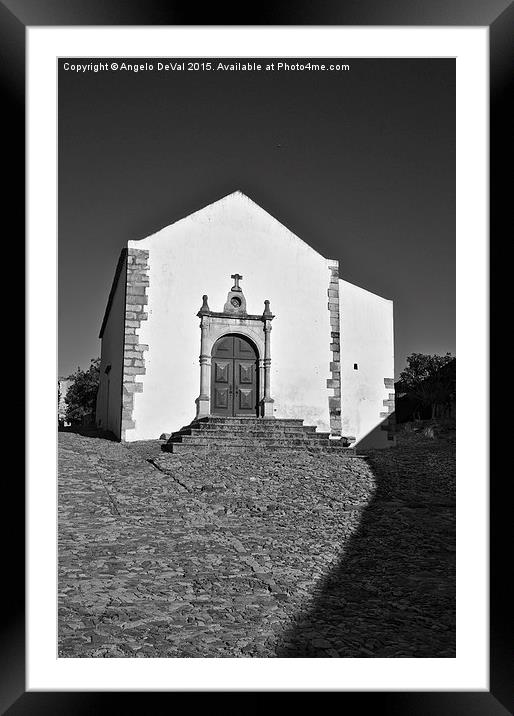 Church of Misericordia in Monochrome  Framed Mounted Print by Angelo DeVal