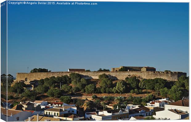 Castle of Castro Marim from the hill  Canvas Print by Angelo DeVal