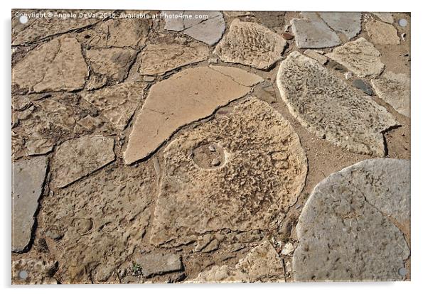 Broken millstones  Acrylic by Angelo DeVal