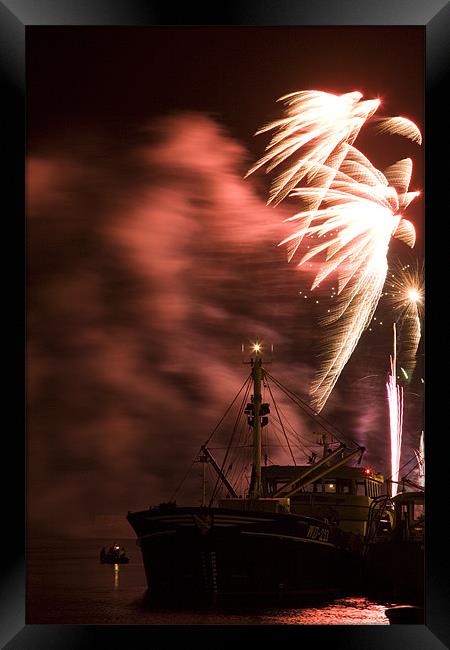 Wexford Halloween Fireworks Framed Print by Ian Middleton