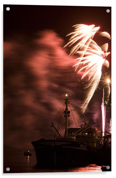 Wexford Halloween Fireworks Acrylic by Ian Middleton