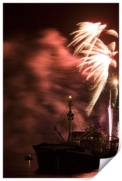 Wexford Halloween Fireworks Print by Ian Middleton
