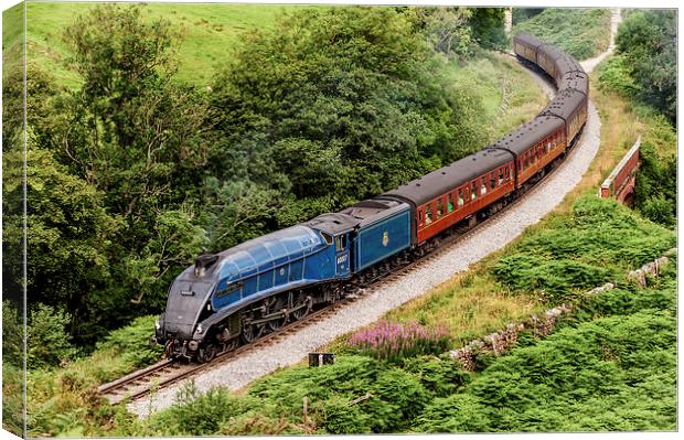60007, Sir Nigel Gresley on the North Yorkshire Mo Canvas Print by Dave Hudspeth Landscape Photography
