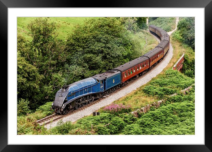 60007, Sir Nigel Gresley on the North Yorkshire Mo Framed Mounted Print by Dave Hudspeth Landscape Photography