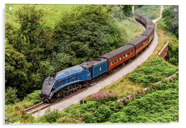 60007, Sir Nigel Gresley on the North Yorkshire Mo Acrylic by Dave Hudspeth Landscape Photography