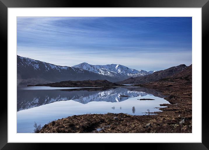 Winter Arrives at Cluanie Dam, Scotland  Framed Mounted Print by Jacqi Elmslie