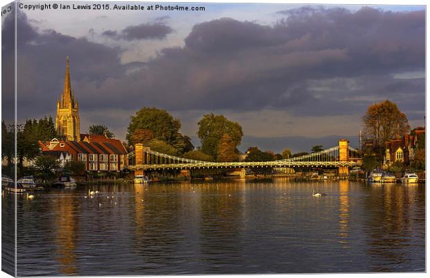 The Thames At Marlow  Canvas Print by Ian Lewis