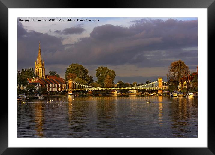 The Thames At Marlow  Framed Mounted Print by Ian Lewis